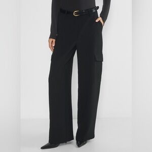 Wilfred Black Wide Leg Cargo Pants